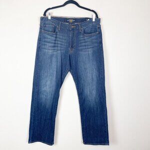 Lucky Brand Men's 36 X 32 361 Vintage‎ Straight Jeans Dark Wash Mid Rise